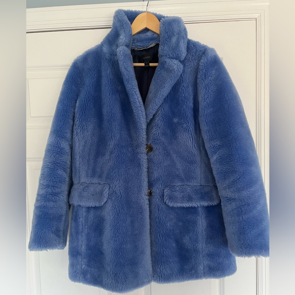 J. Crew Blue Teddy Jacket